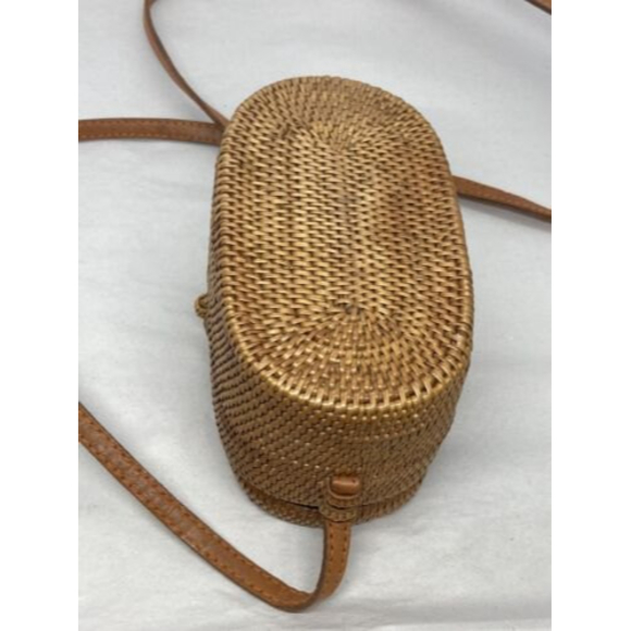 COPY - Two Cranes New Oval Vintage Straw Cross Body  Purse Handbag NWOT - Picture 11 of 12